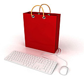 Conceptual illustration of online shopping