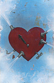 Illustration of air gushing out from heart