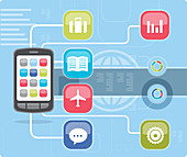 Illustration of mobile applications