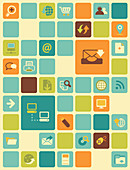 Illustration of social networking icons