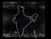 Map of India, illustration
