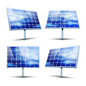 Solar panels, illustration
