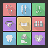 Medical icons, illustration