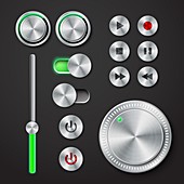 Playback control buttons, illustration