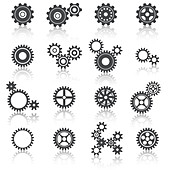 Cogs and gears, illustration