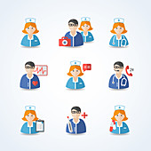 Healthcare professionals, illustration