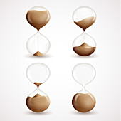 Hourglass timers, illustration