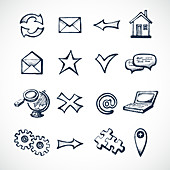 Website icons, illustration