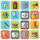 Website icons, illustration