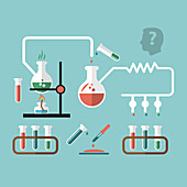Chemistry experiments, illustration