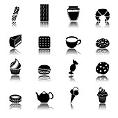 Food and drink icons, illustration