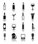 Alcohol icons, illustration