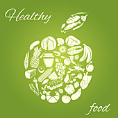 Healthy diet, illustration