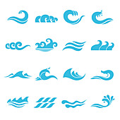 Wave icons, illustration