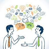 Business conversation, illustration
