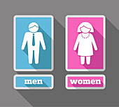Women and men icons, illustration