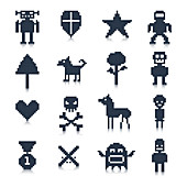 Video game icons, illustration