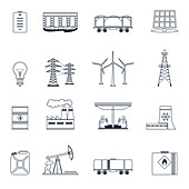 Energy icons, illustration