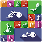 Exercise icons, illustration