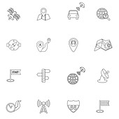 Navigation icons, illustration