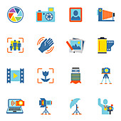 Photography icons, illustration