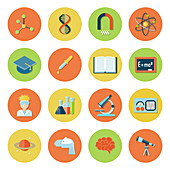 Science icons, illustration