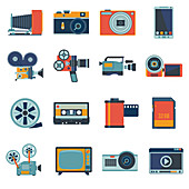 Multimedia icons, illustration