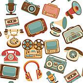 Retro gadgets, illustration