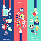 Digital marketing, illustration