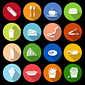 Food and drink icons, illustration