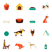 Dog icons, illustration