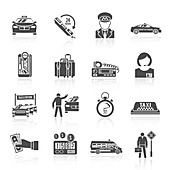 Taxi icons, illustration