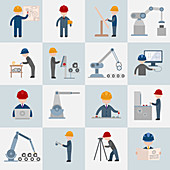 Engineering icons, illustration
