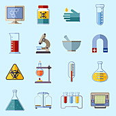 Laboratory icons, illustrations