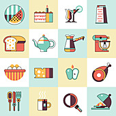 Food and drink icons, illustration