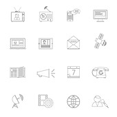 Media icons, illustration