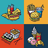 Fast food , illustration