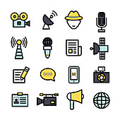 Journalism icons, illustration