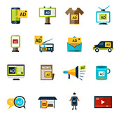 Advertising icons, illustration