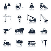 Construction icons, illustration