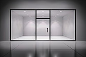 Empty storefront, illustration