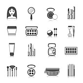 Cosmetics icons, illustration