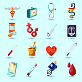 Healthcare icons, illustration