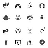 Entertainment icons, illustration