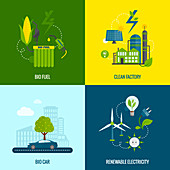 Green energy, illustration