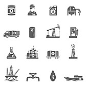 Oil industry icons, illustration