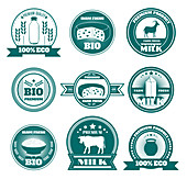 Food labels, illustration