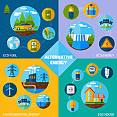 Alternative energy, illustration