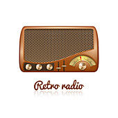 Retro radio, illustration
