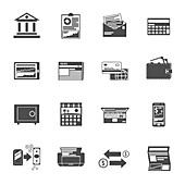 Banking icons, illustration